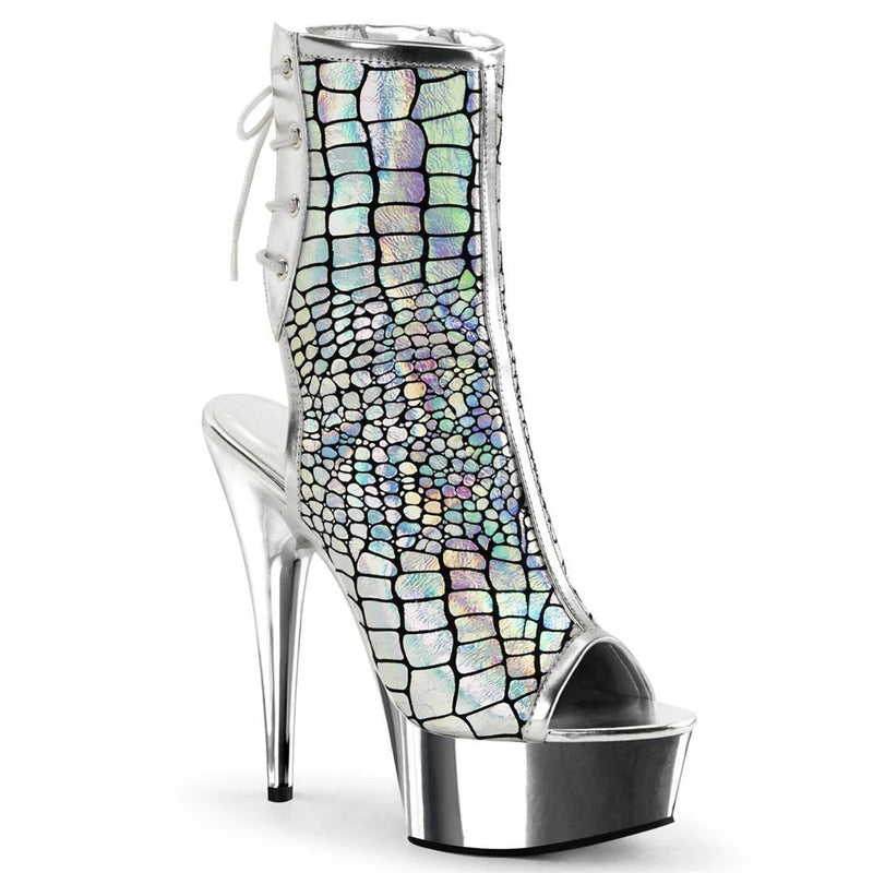 Platform Heels for Women 15cm High Heel Low-Top Booties Color Block Nightclub Boots