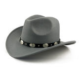 Black Cowboy Hat Vintage Top Hat Woolen Denim Hat