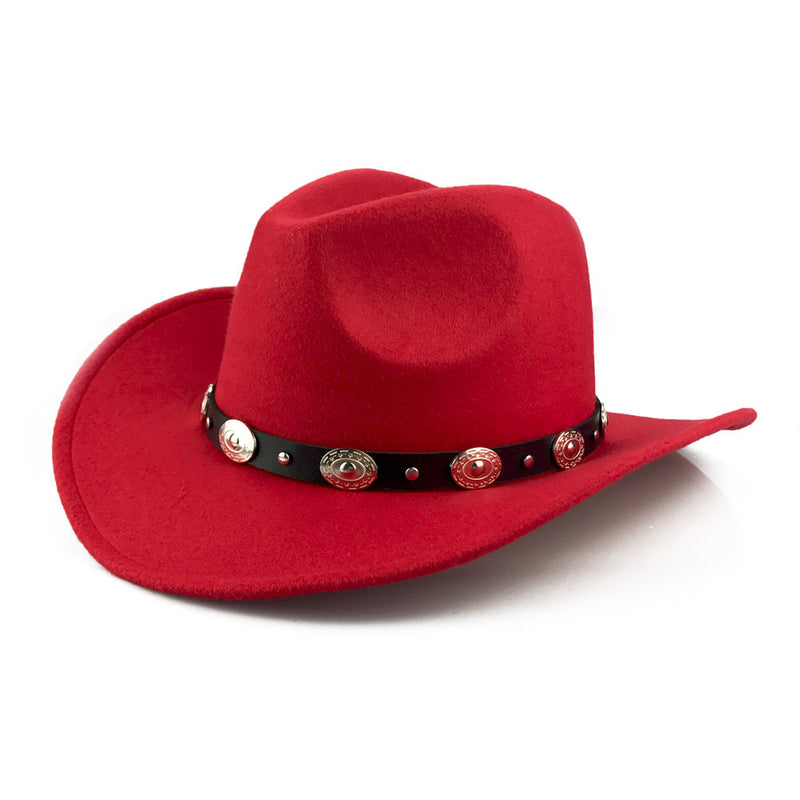 Black Cowboy Hat Vintage Top Hat Woolen Denim Hat