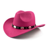 Black Cowboy Hat Vintage Top Hat Woolen Denim Hat