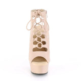 Platform Heels for Women 15cm Hollow High Heel Peep Toe Booties