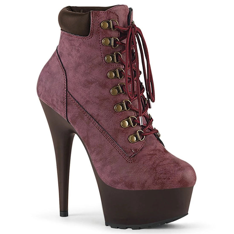 Platform Heels for Women 15cm Zip Lace-up Nightclub Boots