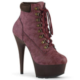 Platform Heels for Women 15cm Zip Lace-up Nightclub Boots
