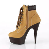 Platform Heels for Women 15cm Zip Lace-up Nightclub Boots