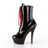 Platform Heels for Women High Heel Platform Red Lace-up Booties
