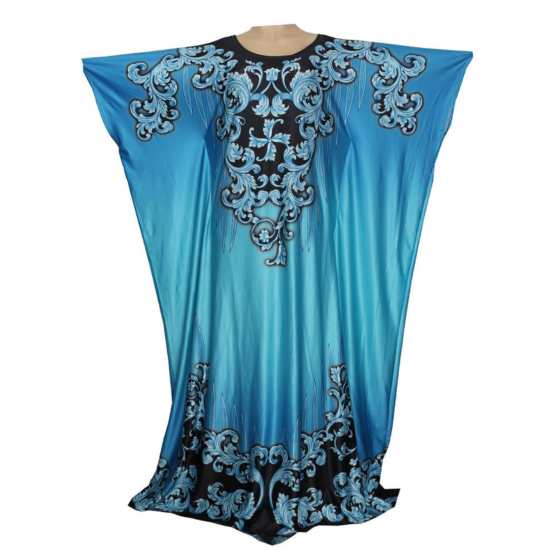 African Women's Wear Printed Pattern Batwing Sleeve Dress African Dashiki Ankara Styles Dress