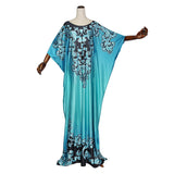 African Women's Wear Printed Pattern Batwing Sleeve Dress African Dashiki Ankara Styles Dress