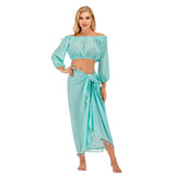 Coachella Music Festival Outfits Tassel Beach Apron Beach Knitting Bikini