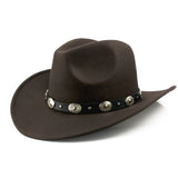 Black Cowboy Hat Vintage Top Hat Woolen Denim Hat