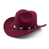 Black Cowboy Hat Vintage Top Hat Woolen Denim Hat