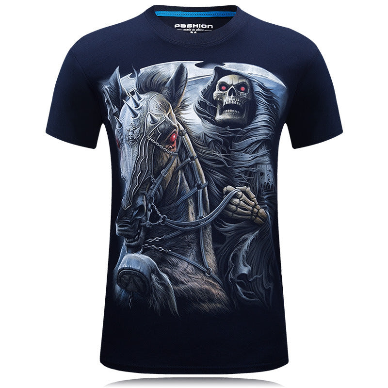 Skull T Shirt 3D Printed round Neck