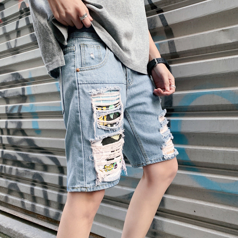 Men Denim Shorts Summer Denim Shorts Male