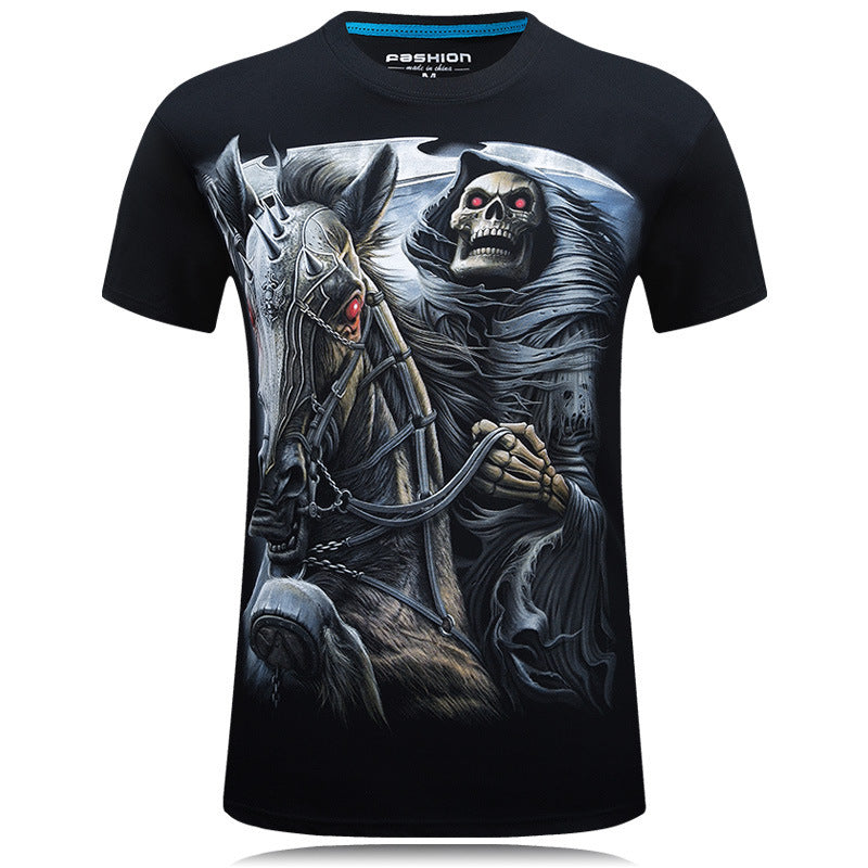 Skull T Shirt 3D Printed round Neck