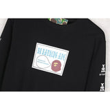 Bathing Ape Sweatshirts Spring and Autumn Thin round Neck Sweater Male and Female Large Size Youth Pullover Pure Cotton Top