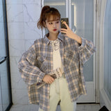 Gloria Vanderbilt Loose Long Sleeve Plaid Shirt