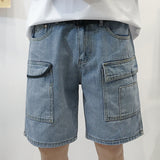 Men Denim Shorts Summer Denim Shorts Male Loose Student