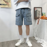 Men Denim Shorts Summer Denim Shorts Male Loose Student