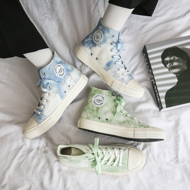 Canvas Shoes Zhejiang Color-Changing High-Top Men's and Women's Casual Sneakers Hong Kong Style Trendy Shoes