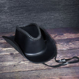 Black Cowboy Hat Personalized Handmade Hat Genuine Leather Travel  Leisure Travel Hat PU