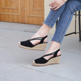 Women Black Dress Shoes Fisherman Shoes Sandals