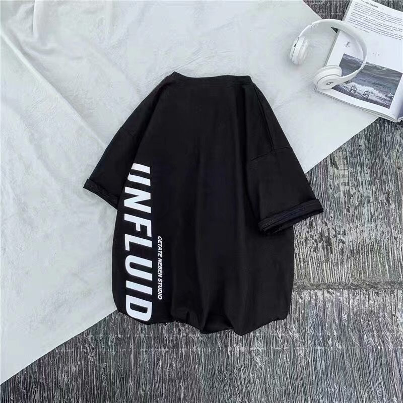 Men T-Shirts Printed Loose Half Sleeve