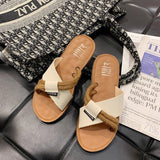 Women Open Toe Sandals Flats Summer Fashion Cross Sandals