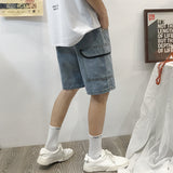 Men Denim Shorts Summer Denim Shorts Male Loose Student