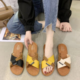 Women Open Toe Sandals Flats Summer Fashion Cross Sandals