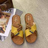 Women Open Toe Sandals Flats Summer Fashion Cross Sandals
