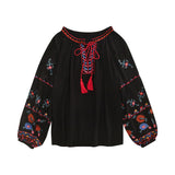 Coachella Music Festival Outfits Autumn Loose Lantern Sleeve Tassel Top Girlfriends