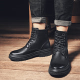 Men's Boots Work Boot Men Casual Hiking Boots Men's Shoes Spring High-Top Shoes Retro