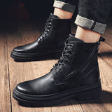 Men's Boots Work Boot Men Casual Hiking Boots Men's Shoes Spring High-Top Shoes Retro