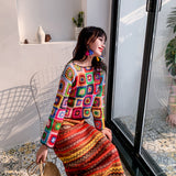 Coachella Music Festival Outfits Colorful Cotton All-Match Top