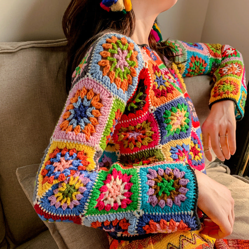 Coachella Music Festival Outfits Colorful Cotton All-Match Top