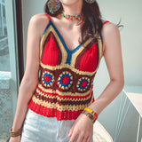 Coachella Music Festival Outfits Color Matching Camisole Short