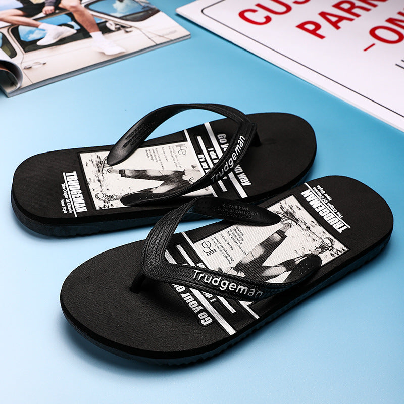 Men Slides Non Slip Shoes Indoor Outdoor Men's Slippers Outdoor Casual and Comfortable