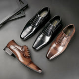 Men's Dress Shoes Classic Leather Oxfords Casual Cushioned Loafer Male Business Casual Shoes