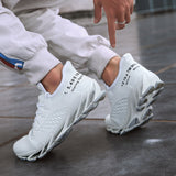 Men's Sneaks Men's Shoes Fly-Knit Sneakers Breathable Running Shoes Men's Trendy Sports Large Size