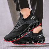 Men's Sneaks Men's Shoes Fly-Knit Sneakers Breathable Running Shoes Men's Trendy Sports Large Size