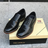 Men's Dress Shoes Classic Leather Oxfords Casual Cushioned Loafer Business Formal Wear Leather Shoes Men's Vintage Trendy Casual