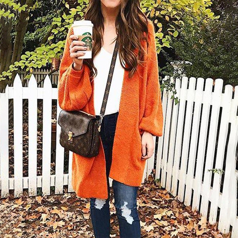 Women Cardigan Knit Sweater Autumn and Winter Cardigan Loose Light Coat Sweater Women