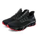 Men's Sneaks Men's Shoes Fly-Knit Sneakers Breathable Running Shoes Men's Trendy Sports Large Size