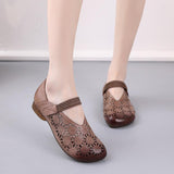 Highway Flat Sandals Summer Hollow Retro Sandals Casual Hole Flat Women's Shoes