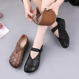 Highway Flat Sandals Summer Hollow Retro Sandals Casual Hole Flat Women's Shoes