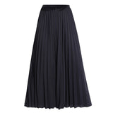 MIDI Mauve Skirt Spring/Summer Solid Color Pleated Skirt