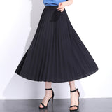 MIDI Mauve Skirt Spring/Summer Solid Color Pleated Skirt