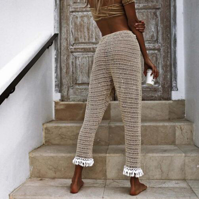 Coachella Music Festival Outfits Fashion Casual Trousers Sexy Shell Beach Pants