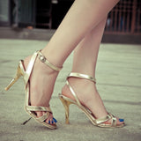 Gold Heels Summer High Heel Sandals Silver Open Toe Roman High Heels