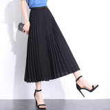MIDI Mauve Skirt Spring/Summer Solid Color Pleated Skirt