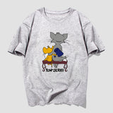 Tom And Jerry T Shirt Cat And Mouse Loose Half Sleeve